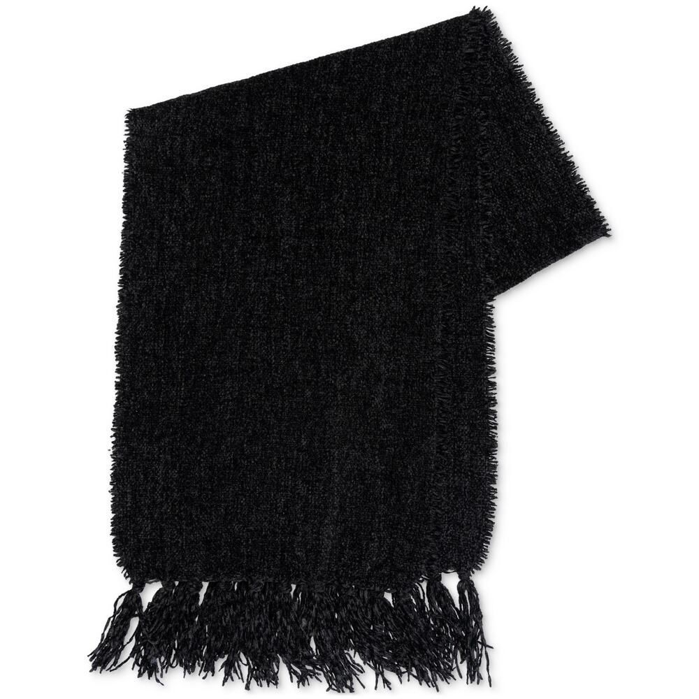 Charter Club Black Chenille Scarf